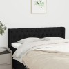 VidaXL Tăblie de pat cu aripioare negru 163x16x78/88 cm textil 3119112