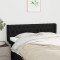 vidaXL Tăblie de pat cu aripioare negru 163x16x78/88 cm textil 3119112