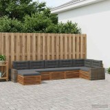 Cumpara ieftin Set de canapele de exterior 7 buc. 7-Locuri Natural si Antracit