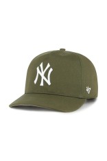 47 brand șapcă de baseball din bumbac MLB New York Yankees culoarea verde, uni, B-FHTCH17GWP-SW