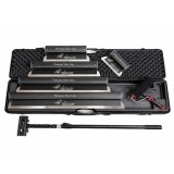 Set 5 gletiere profesionale, lama inox 0.4 mm, Premium Silver, 25, 40, 60, 80, 100 cm, adaptor, maner telescopic, rola gletuit, geanta, Ergoplane, Ole