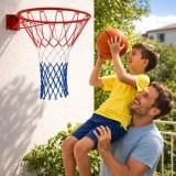Cos de baschet metalic cu plasa tricolora, &Oslash;46 cm, pentru exterior, CMCLASS