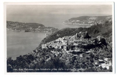 AD 1003 C. P. VECHE - EZE-VILLAGE-VUE GENERALE PRISE DE LA GRANDE CORNICHE -1936 foto