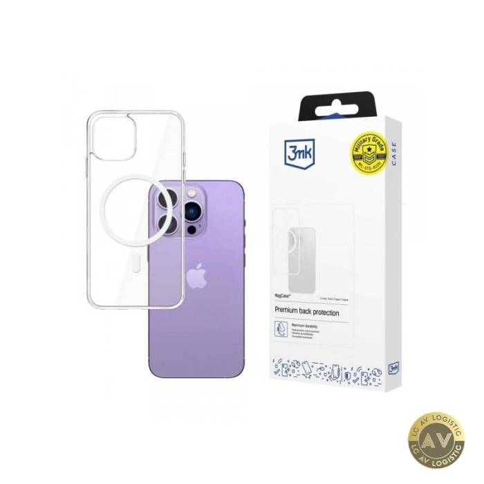 Husa MagSafe pentru Apple iPhone 14 Pro 3MK MagCase Transparenta
