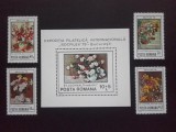 1979-Expozitia Filatelica&#039;&#039;Socfilex&#039;79 &#039;&#039;-serie +colita dantelata - LP986+LP987, Nestampilat