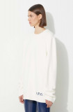 A.P.C. pulover de l&acirc;nă femei, culoarea alb, light
