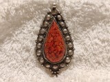 Argint MEDALION MASIV OPULENT TRIBAL etnic AFGHAN de efect VECHI splendid UNIC
