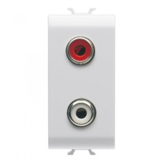 Priza audio si video RCA 1M Gewiss Chorus alb satinat MAT GW15453