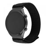 Curea Fixed Nylon Sporty pentru Huawei Watch / Xiaomi Watch Series, 22mm, Neagra