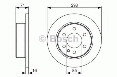 Disc frana VW CRAFTER 30-50 platou / sasiu (2F) (2006 - 2016) BOSCH 0 986 479 S05 foto