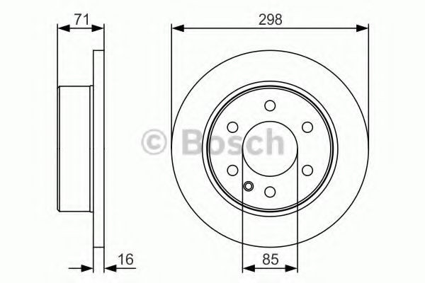 Disc frana VW CRAFTER 30-50 platou / sasiu (2F) (2006 - 2016) BOSCH 0 986 479 S05