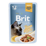 Pliculeț BRIT Premium Cat Delicate Fillets in Gravy with Tuna 85 g