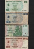 Cumpara ieftin Set 4 bancnote Zimbabwe #14, Africa