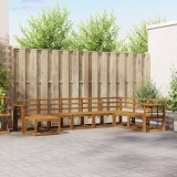 vidaXL Set de canapele de exterior 8 pcs natural Lemn Solid de Acacia 3366822