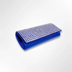 Geanta plic de seara, pentru ocazii si petreceri, culor sidef, 26 x 12 cm, Magrot B 49 - Albastru foto