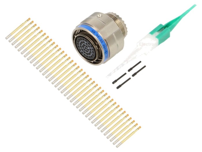 Conector militar mamă 37 pini, 5A