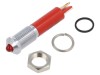 Lampă de Control LED Convex Roșie 6mm IP67 Alamă 3mm
