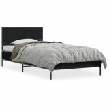 Cadru de pat, negru, 90x190 cm, lemn prelucrat si metal GartenMobel Dekor, vidaXL
