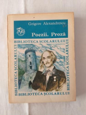 Grigore Alexandrescu - Poezii. Proza - Biblioteca scolarului 104 foto