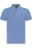Cumpara ieftin Timberland Tricou polo Millers River Pique barbati, cu logo brodat, Regular fit, Albastru deschis, S