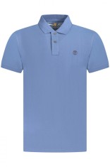 Timberland Tricou polo Millers River Pique barbati, cu logo brodat, Regular fit, Albastru deschis, S