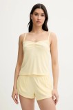 Hollister Co. maiou de pijama culoarea galben, KI346-5034
