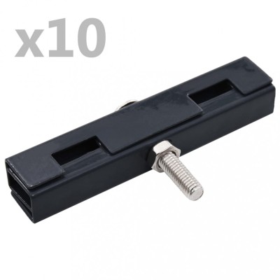 vidaXL Conector &amp;icirc;n formă de U grilaj grădină, 10 seturi, antracit foto