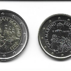 San Marino 1 & 2 euro 2023, UNC