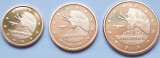 Set 3 monede 1, 2, 5 euro cent 2022 Andorra, unc, km#520-522