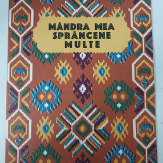 Partitura: Mandra mea sprancene multe, cantec popular, solo si pian