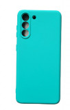 Husa silicon protectie camera pentru Samsung Galaxy S21 Turcoaz, Turquoise