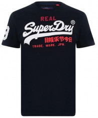 Tricou Superdry mas L-bleumarin-Lichidare stoc foto