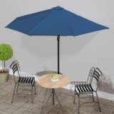 vidaXL Umbrelă balcon, tijă aluminiu albastru 300x155x223cm semirotund 312505