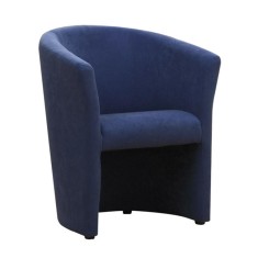 Fotoliu tapiterie textil albastru Cube 65x60x77 cm