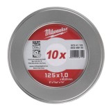 Disc abraziv pentru debitat metal, 125x1.0x22.22, 10buc