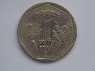1 RUPEE 1989 INDIA foto