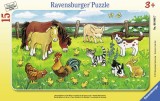 Cumpara ieftin Puzzle tip rama animale pe pajiste 15 piese, Ravensburger