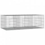 Cumpara ieftin Cusca pentru iepuri, 3 panouri, 163x79x54 cm, fier galvanizat