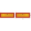 Placute Reflectorizante Camion/Remorca Amio 56.5x20 cm, Set 2 buc, Omologate RAR