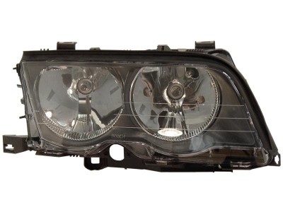 Far Bmw Seria 3 (E46), Sedan/Combi, 06.1998-09.2001, Combi, Sedan, partea Dreapta, tip bec H7+H7+W5W; electric; reflector negru; cu soclu bec; cu mot foto
