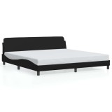 Cumpara ieftin Cadru de pat, Dover, negru, 200x200 cm, piele ecologica