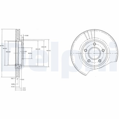 DELPHI BG3826 Disc frana foto