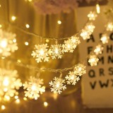 Instalatie pentru Craciun Litou, LED, model fulgi de zapada, 5 m