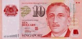 Bancnote SINGAPORE &ndash; lot 2+10+50 dolari - stare buna
