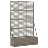 vidaXL Vază pentru Grădină Gri 105 x 30 x 170 cm Metal 366623