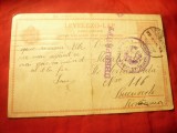 Carte Postala 1916 circulat Fagaras Bucuresti ,2 Cenzuri :liniara si la Brasso, Circulata, Printata