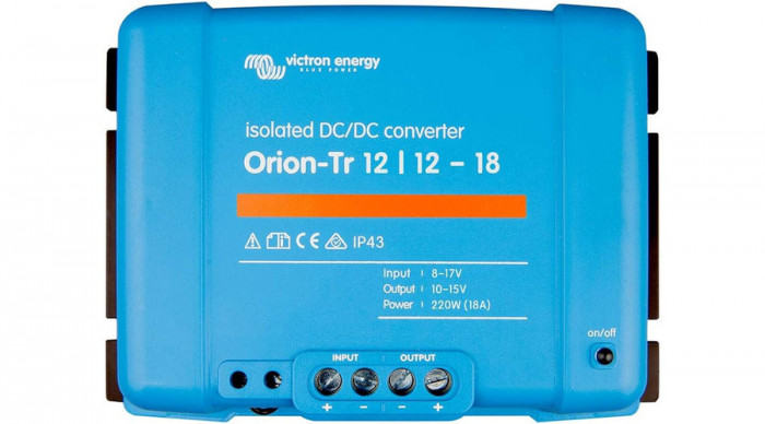 Convertor DC/DC Victron Energy Orion-Tr 12/12-18A (220W); 8-17V / 12V 18A; 220W