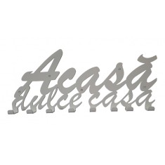 Cuier metalic Acasa Dulce Acasa Alb