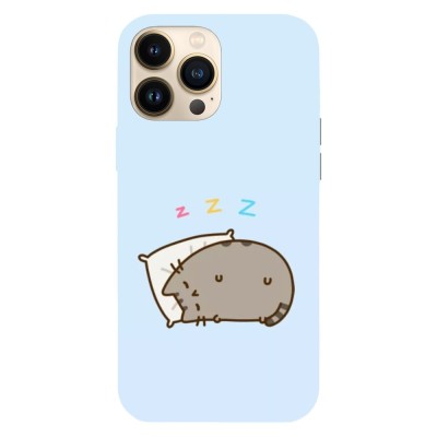 Husa compatibila cu Apple iPhone 14 Plus, Viceversa, model Sleepy Pusheen, Silicon, TPU foto