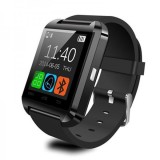 Ceas smartwatch OEM-U8, Functie telefon, SMS, Bluetooth, Pedometru, Barometru, Calendar, Model Negru